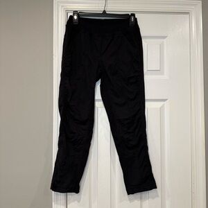 Lululemon Athletica Dance Studio Crops Black Vertical Stripe Size 4 Womens